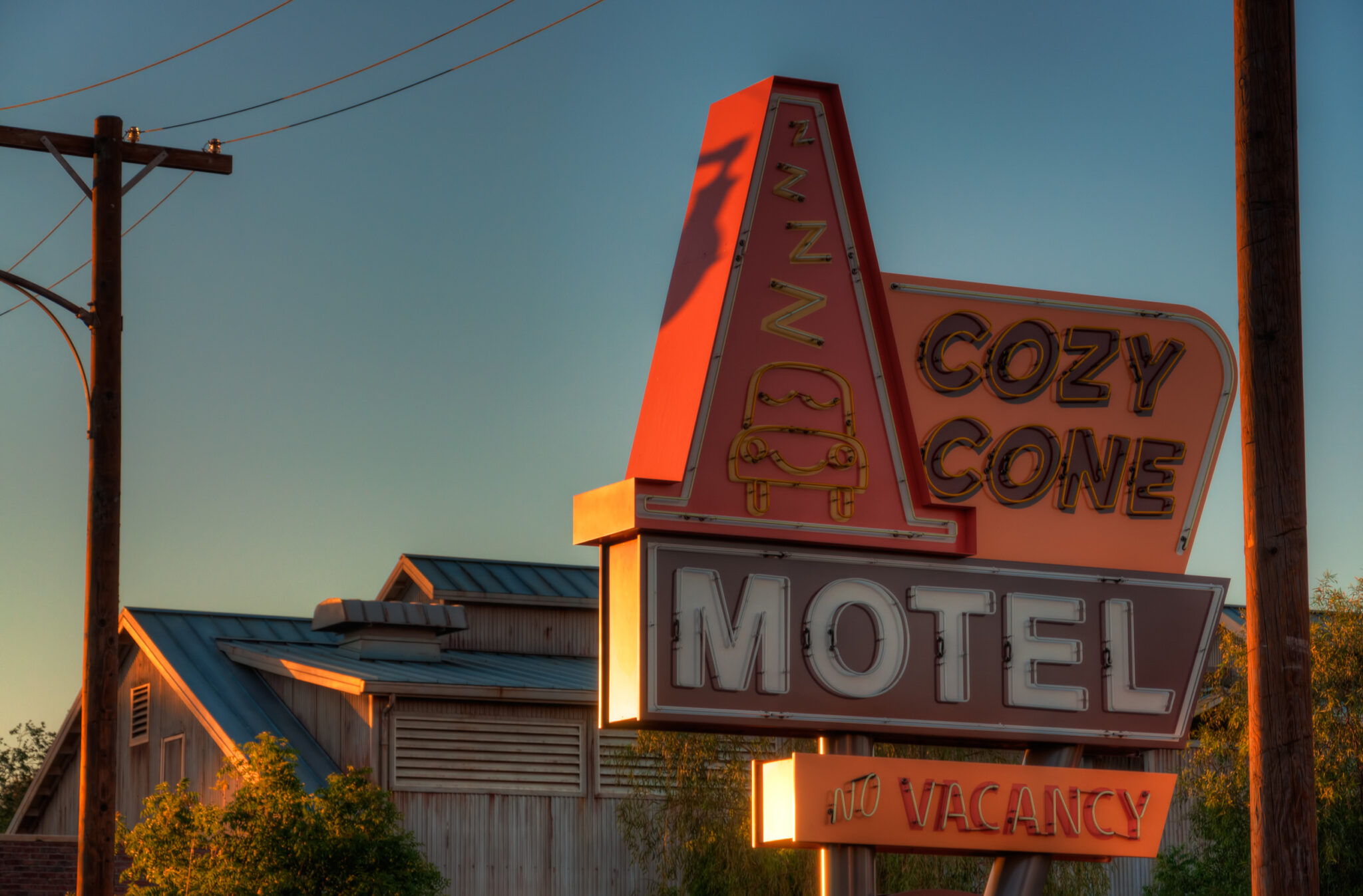 Sunset at the Cozy Cone Motel